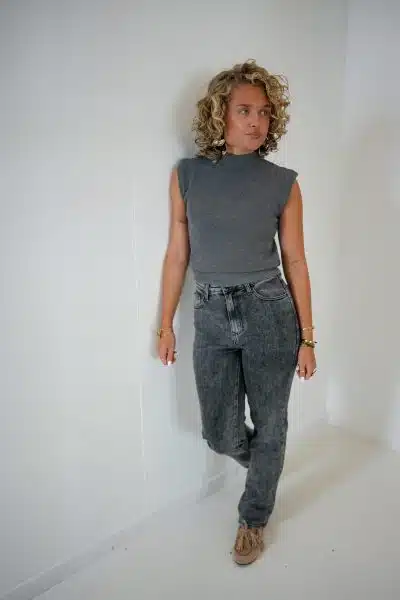 Ivy Lurex Top Grey - Afbeelding 3
