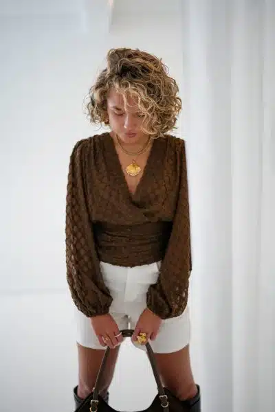 Febe Blouse Choco - Afbeelding 3
