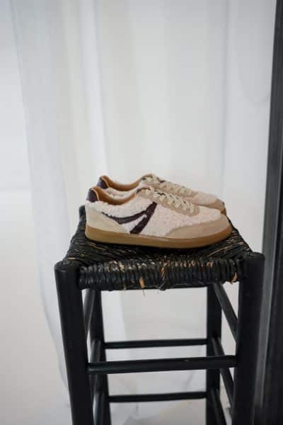Babouche Mia Sneakers Teddy Bordeaux Beige - Afbeelding 2