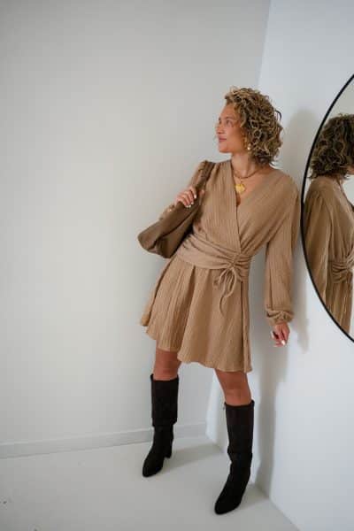 Hailey Dress Beige - Afbeelding 6