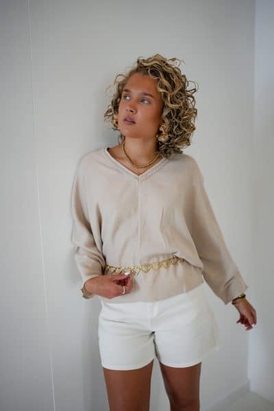 Abby Blouse Beige - Afbeelding 5