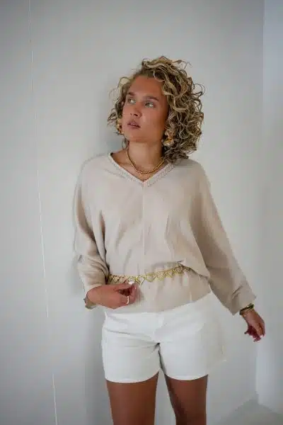 Abby Blouse Beige - Afbeelding 5