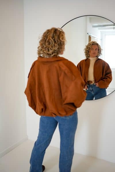 Anais Suedine Jacket Cognac - Afbeelding 2