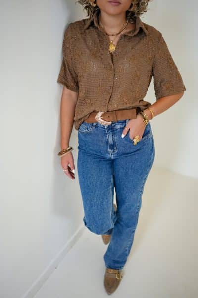 Iris Blouse Camel - Afbeelding 3