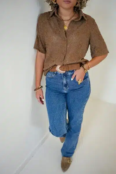 Iris Blouse Camel - Afbeelding 3