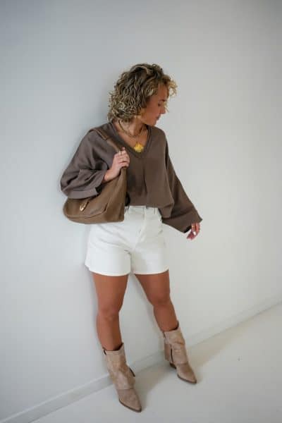 Abby Blouse Khaki - Afbeelding 2