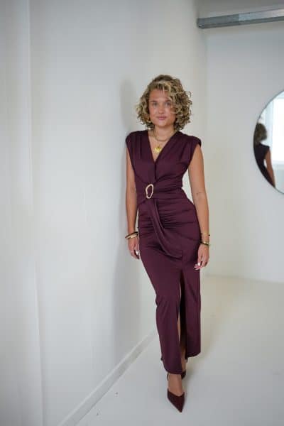Sanne Dress Bordeaux - Afbeelding 7