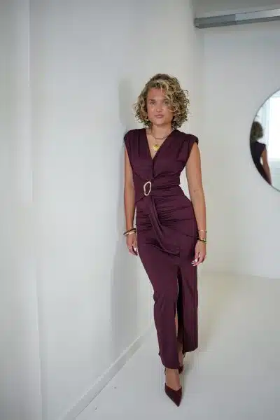 Sanne Dress Bordeaux - Afbeelding 7