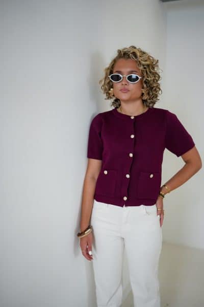 Button Top Bordeaux - Afbeelding 6