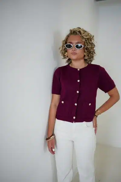 Button Top Bordeaux - Afbeelding 6