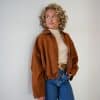 Anais Suedine Jacket Cognac