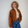 Anais Suedine Jacket Cognac