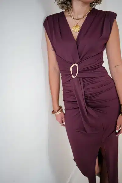 Sanne Dress Bordeaux - Afbeelding 6