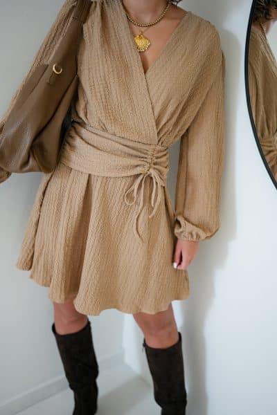 Hailey Dress Beige - Afbeelding 4