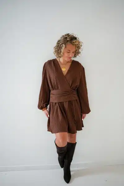 Abby Dress Choco - Afbeelding 5