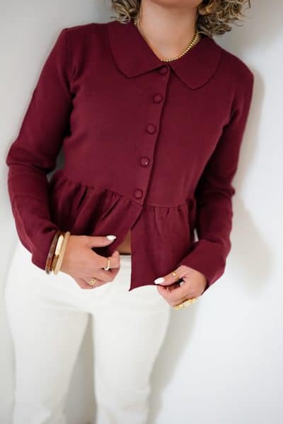 Zoey Top Bordeaux - Afbeelding 4