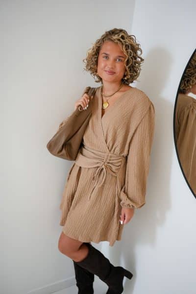 Hailey Dress Beige - Afbeelding 3