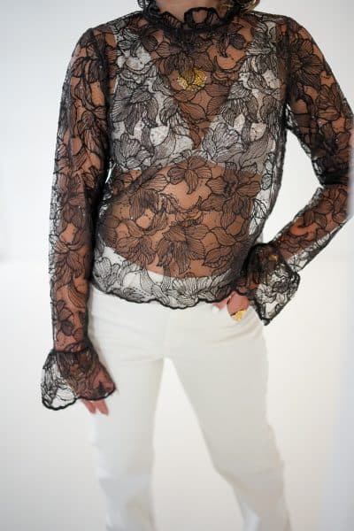 Sophia Blouse Choco Glitter - Afbeelding 5