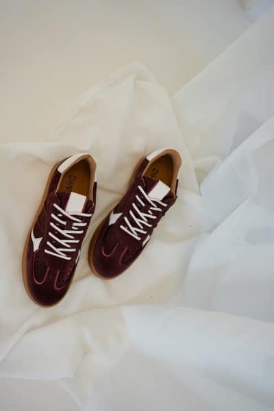 Dwrs Mirabel Bordeaux Offwhite Sneaker - Afbeelding 4