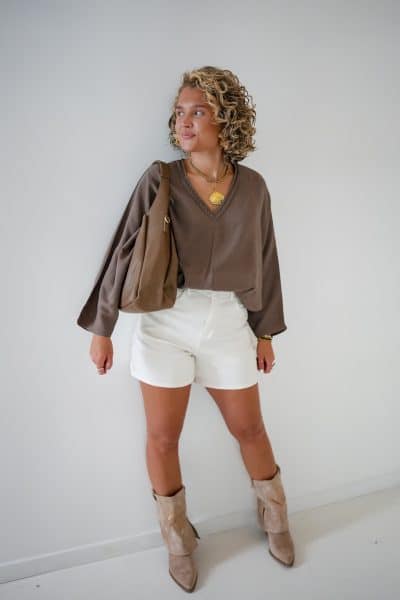 Abby Blouse Khaki - Afbeelding 6