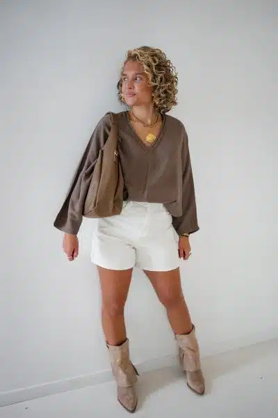 Abby Blouse Khaki - Afbeelding 6