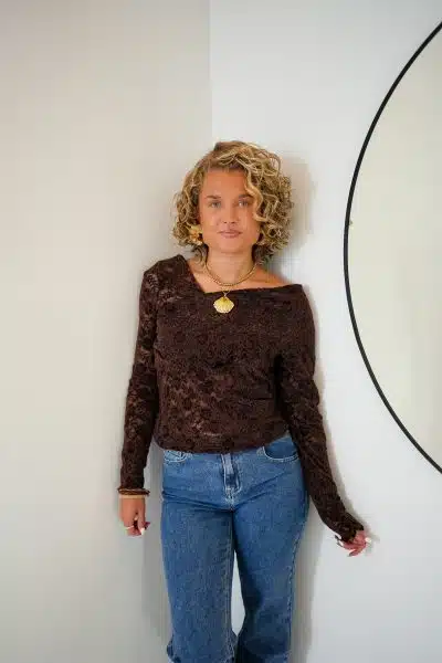 Mowi Lace Top Choco - Afbeelding 3