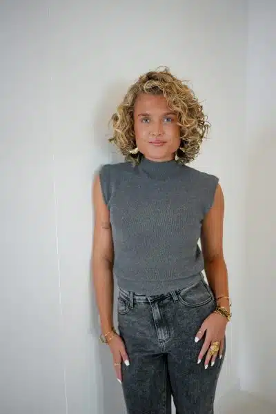 Ivy Lurex Top Grey - Afbeelding 5