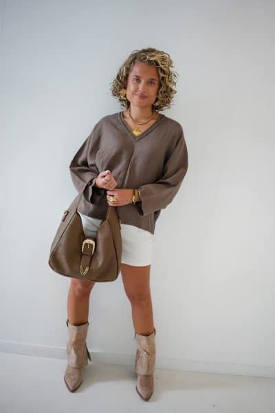Abby Blouse Khaki - Afbeelding 4