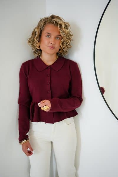 Zoey Top Bordeaux - Afbeelding 2