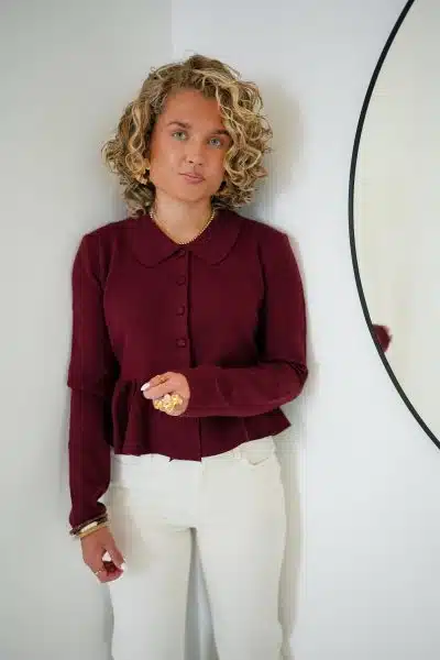 Zoey Top Bordeaux - Afbeelding 2