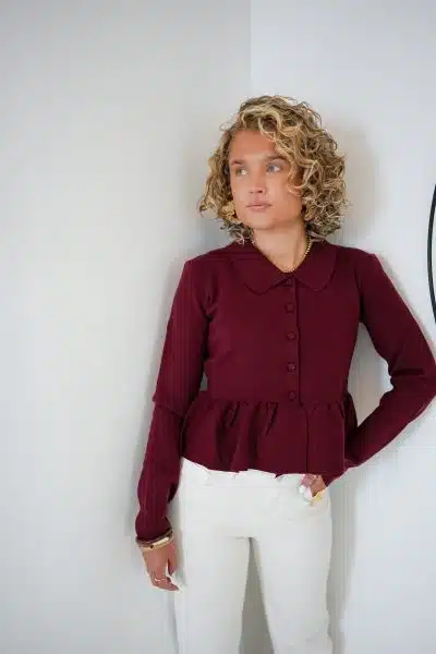 Zoey Top Bordeaux - Afbeelding 3