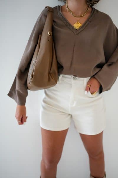 Abby Blouse Khaki - Afbeelding 7