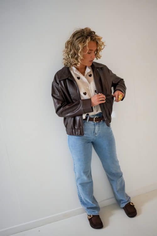 Beau Leatherlook Jacket Choco