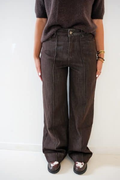 Joy Straight Jeans Choco - Afbeelding 2