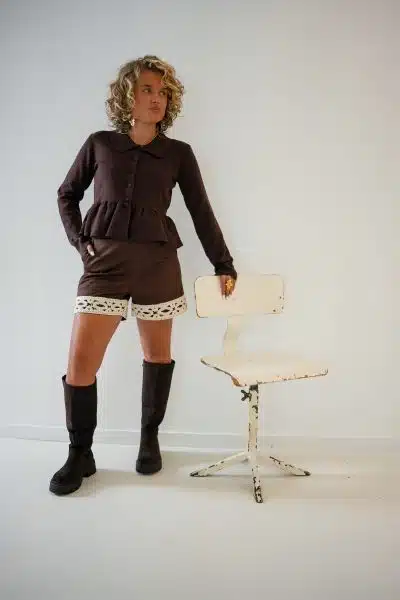 Maia Short Brown Embroidery - Afbeelding 2