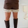 Maia Short Brown Embroidery