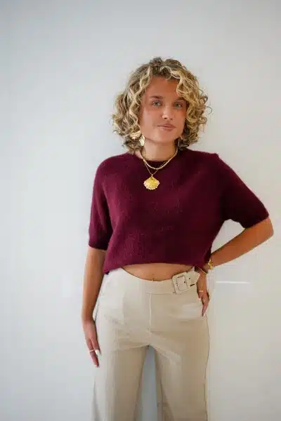 Gaelle Sweater Bordeaux - Afbeelding 5