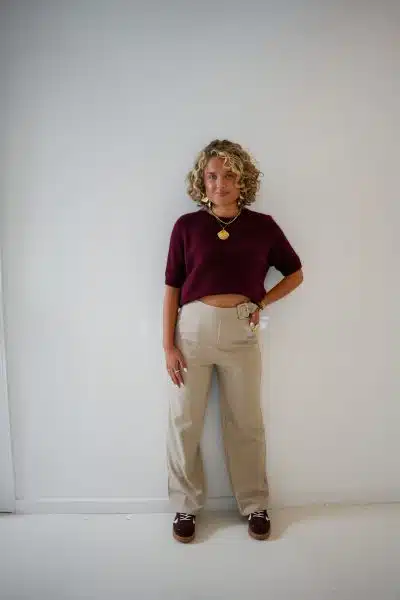 Gaelle Sweater Bordeaux - Afbeelding 4