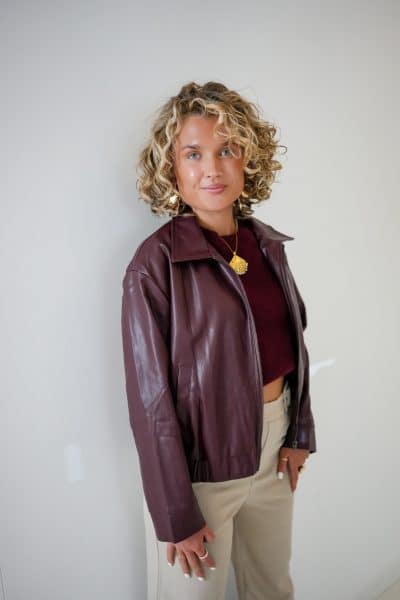 Beau Leatherlook Jacket Bordeaux - Afbeelding 6