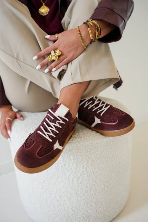 Dwrs Mirabel Bordeaux Offwhite Sneaker
