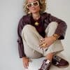 Beau Leatherlook Jacket Bordeaux