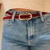 Fur Belt Bordeaux