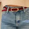 Fur Belt Bordeaux