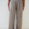 Yeda Satin Pants Taupe
