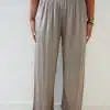 Yeda Satin Pants Taupe
