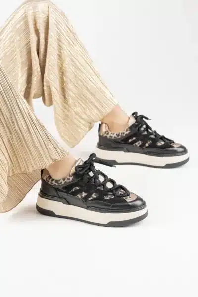 Dwrs Walton Leopard Black Beige Sneaker - Afbeelding 3