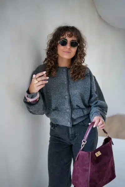 Bow Cardigan Grey * - Afbeelding 8