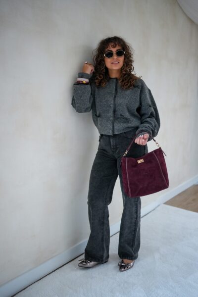 Bow Cardigan Grey * - Afbeelding 7