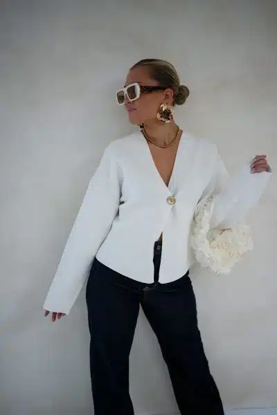 Guusje Cardigan White - Afbeelding 2
