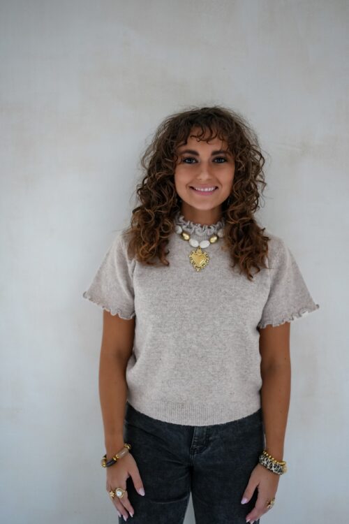Alternative view of Roxy Ruffle Sweater Taupe -